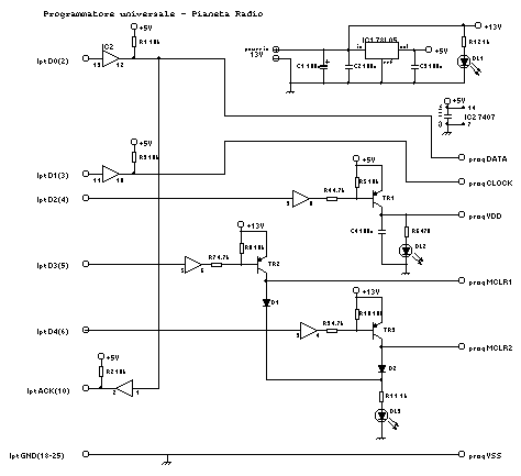 Programmatore universale - Schema elettrico