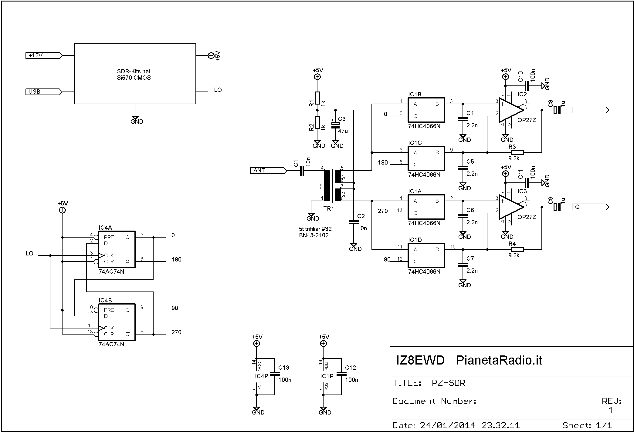 PZ-SDR - Schema elettrico