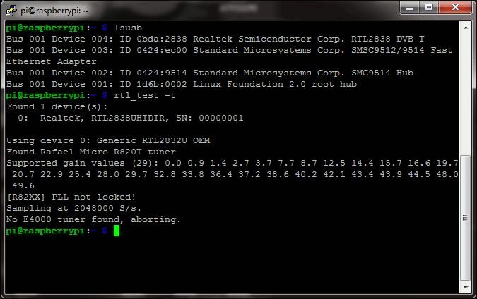 RTL-SDR - Installazione Raspberry Pi