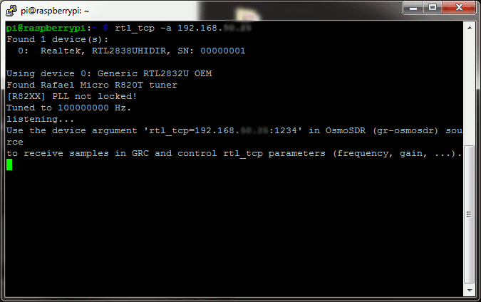 RTL-SDR - TCP server