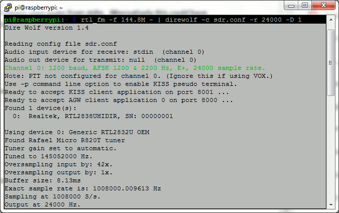 Dire Wolf - RTL SDR