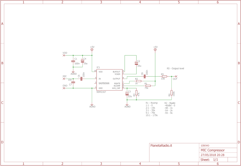 Compressore microfonico - Schema