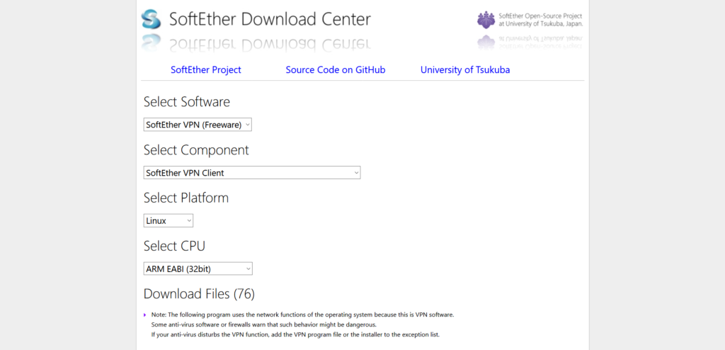 SoftEther VPN - Download Linux Client