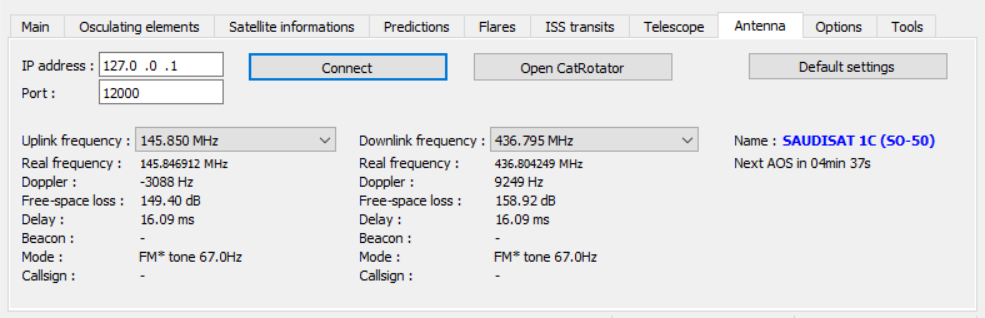 Previsat - Antenna